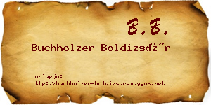 Buchholzer Boldizsár névjegykártya